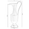 Decorative Antique Style 1 Handle Metal Jug Floor Vase - Vintage Inspired Rustic Design for Entryway, Living Room, or Dining Room - Ideal for Flower Arrangements, Greenery, or Standalone Display